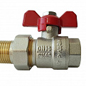 065B8305R Кран шаровой BVR-FR PN40 DN25 "американка", латунь, Ридан