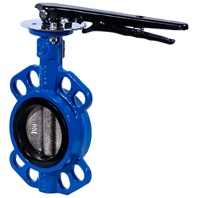 Затвор дисковый Ridval тип RVB 01 DN100 PN16,корпус чугун, диск чугун, EPDM СИНИЙ